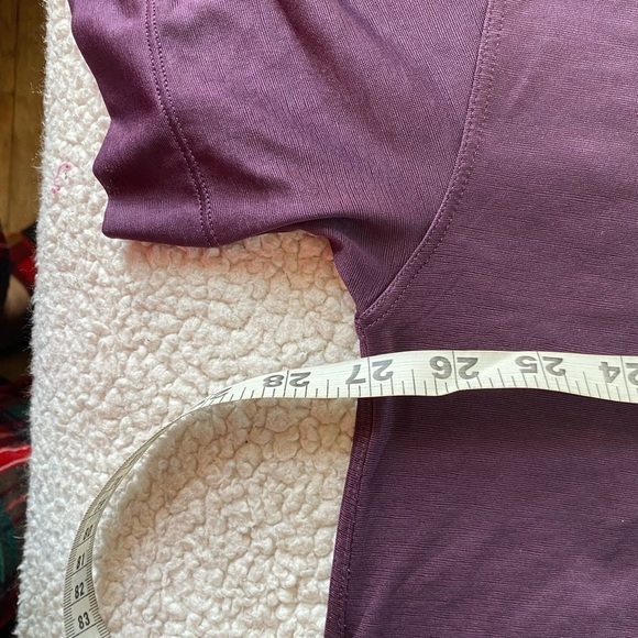 Athleta Purple Vapor Hooded Sheer Pullover Cropped Tee Sz: Large - Picture 5 of 9